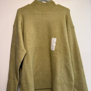 Olive Green Turtleneck Sweater